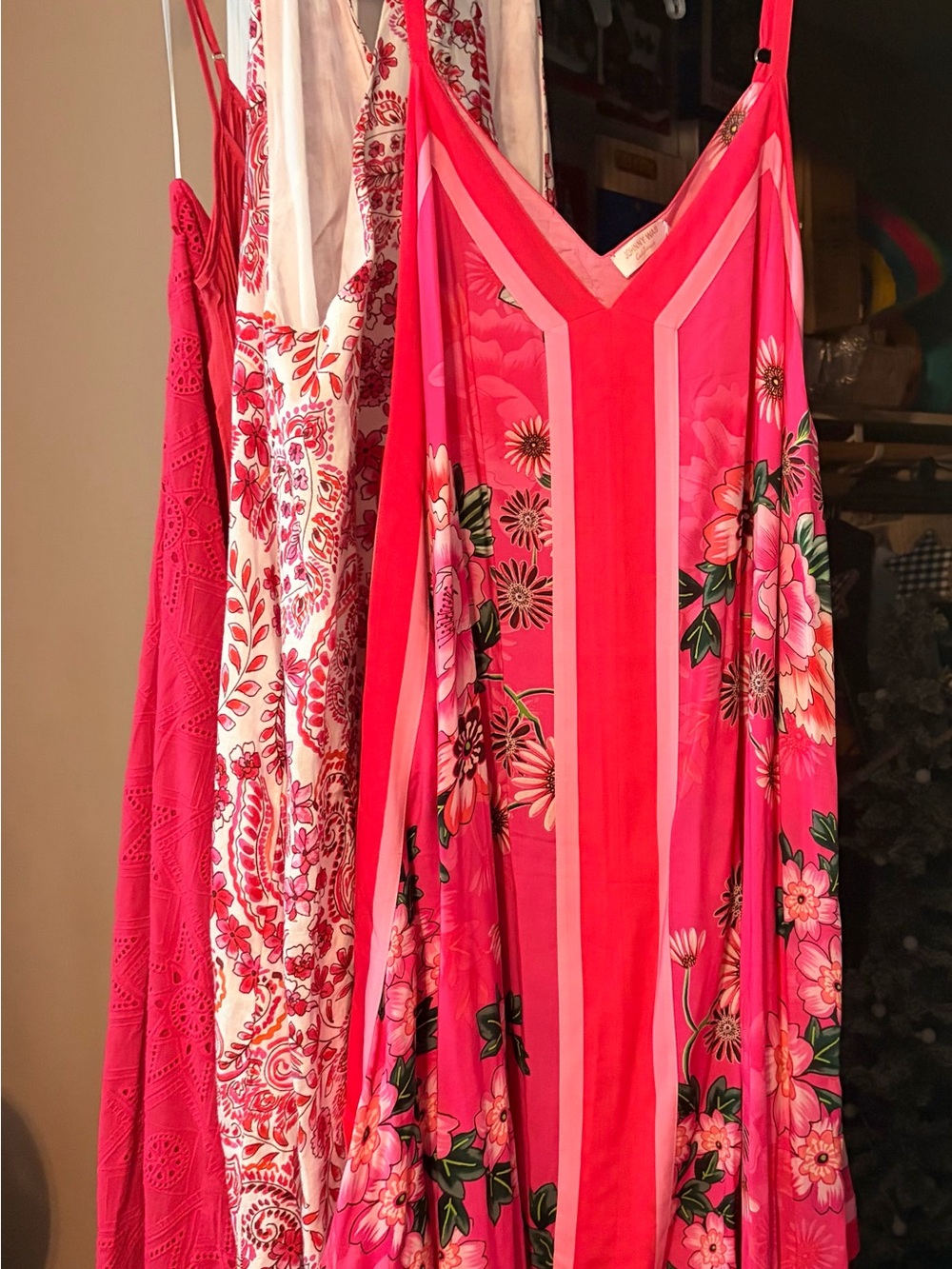 🩷Johnny Was Hot Pink Floral Midi Scarf Dress. NWT Absolutely adorable dress🩷